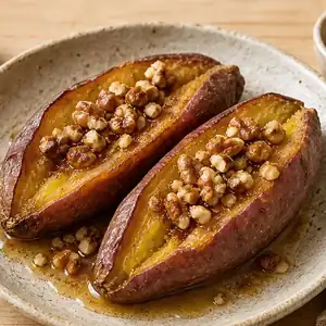 Patata dolce al forno con cannella e miele